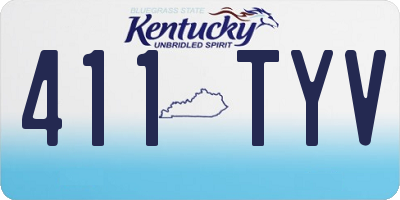 KY license plate 411TYV