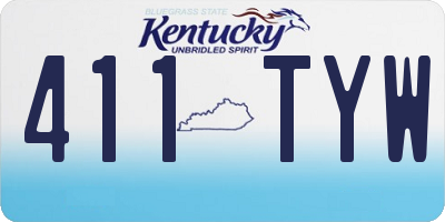 KY license plate 411TYW