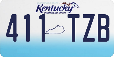KY license plate 411TZB