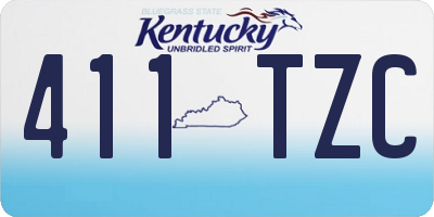 KY license plate 411TZC