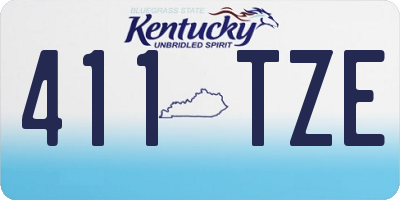 KY license plate 411TZE