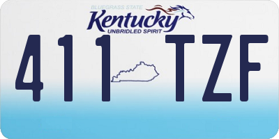 KY license plate 411TZF