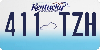 KY license plate 411TZH