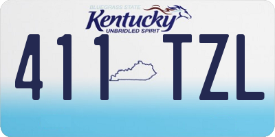KY license plate 411TZL