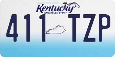 KY license plate 411TZP