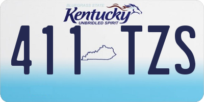 KY license plate 411TZS