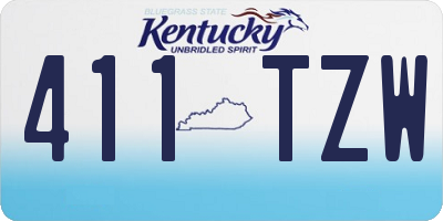 KY license plate 411TZW