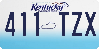 KY license plate 411TZX