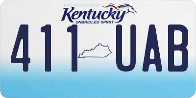 KY license plate 411UAB