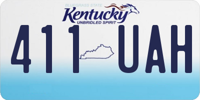 KY license plate 411UAH