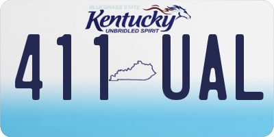 KY license plate 411UAL