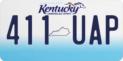 KY license plate 411UAP