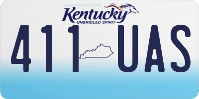 KY license plate 411UAS
