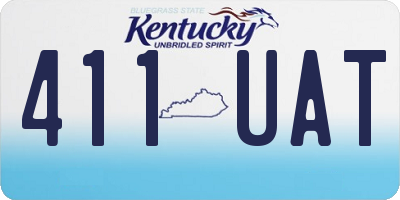 KY license plate 411UAT