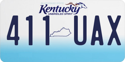 KY license plate 411UAX