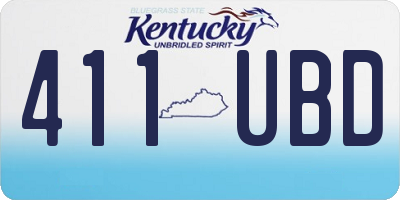 KY license plate 411UBD