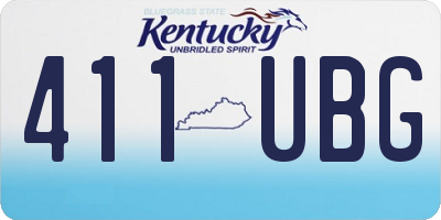 KY license plate 411UBG