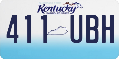 KY license plate 411UBH