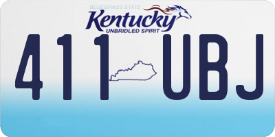 KY license plate 411UBJ