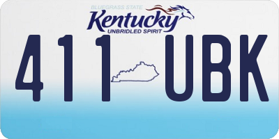 KY license plate 411UBK
