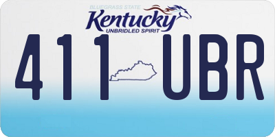 KY license plate 411UBR