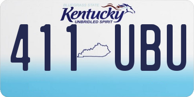 KY license plate 411UBU