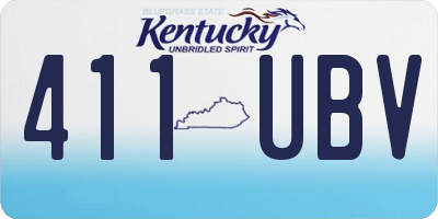 KY license plate 411UBV