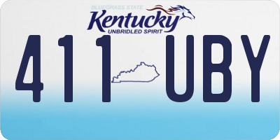 KY license plate 411UBY