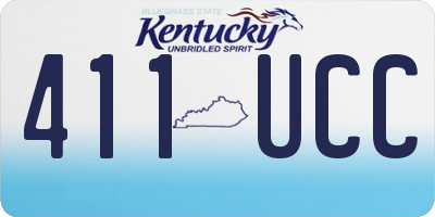 KY license plate 411UCC
