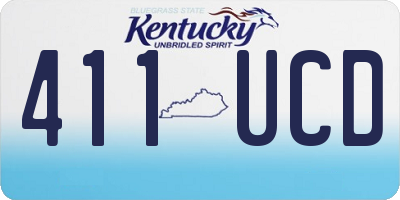 KY license plate 411UCD
