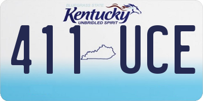 KY license plate 411UCE