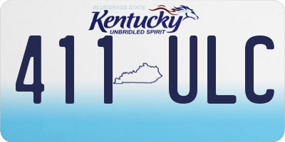 KY license plate 411ULC