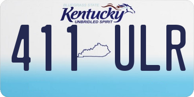 KY license plate 411ULR