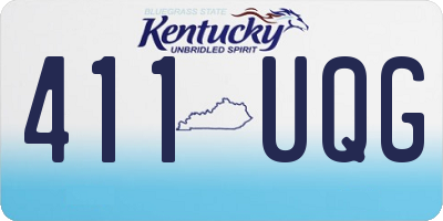 KY license plate 411UQG