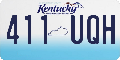 KY license plate 411UQH