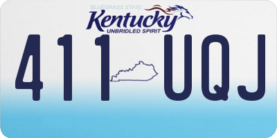 KY license plate 411UQJ