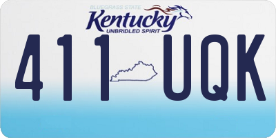 KY license plate 411UQK
