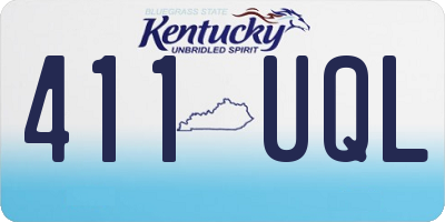 KY license plate 411UQL