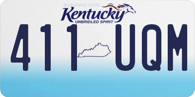 KY license plate 411UQM