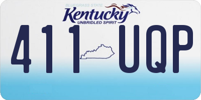 KY license plate 411UQP
