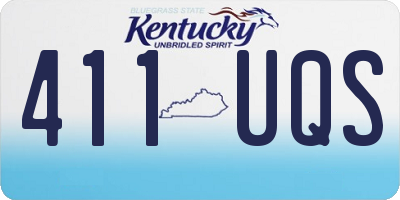 KY license plate 411UQS