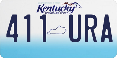 KY license plate 411URA