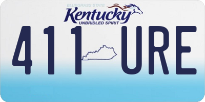 KY license plate 411URE