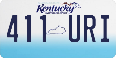 KY license plate 411URI