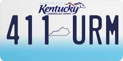 KY license plate 411URM