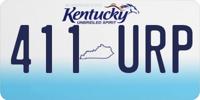 KY license plate 411URP