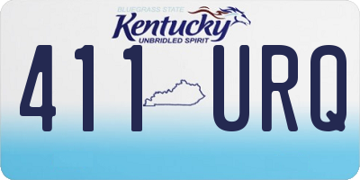 KY license plate 411URQ