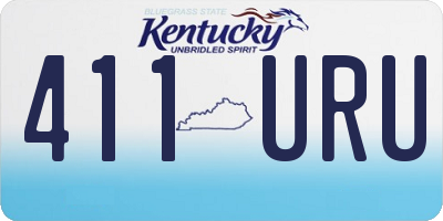 KY license plate 411URU
