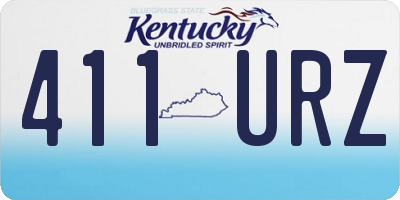KY license plate 411URZ