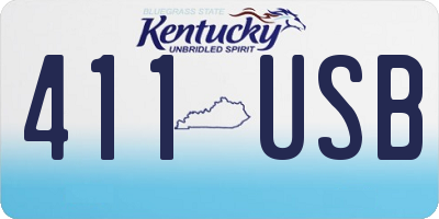 KY license plate 411USB